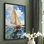 NAUTICAL Series CCCCXXI - Impression encadrée de qualité supérieure - Prêt à être accroché - Aucun clou requis