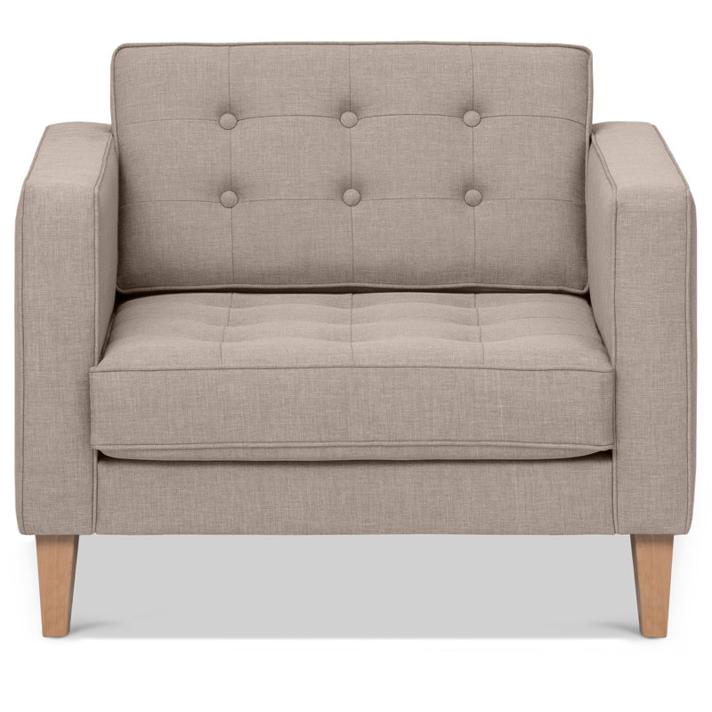 Maxine Armchair, Beige, Beech