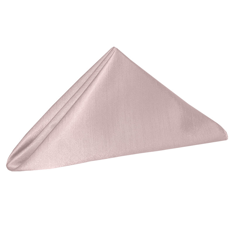 Yulia Silk Square Napkin, Ice Pink, 17" x 17"