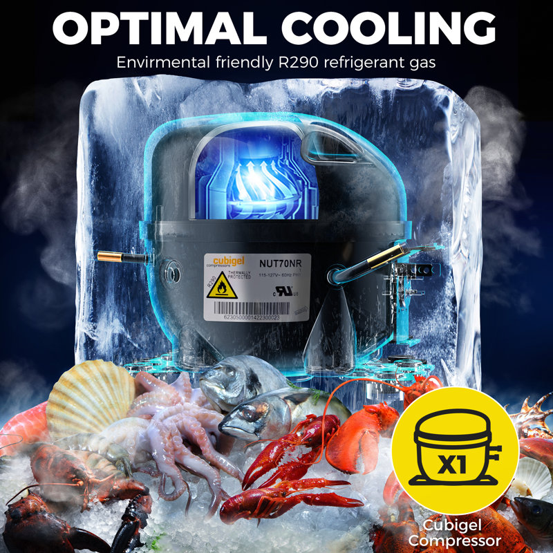 Réfrigérateur commercial à 2 portes en acier inoxydable de 48 po de largeur et 2 compartiments de 36 pi³ CMR Coolski