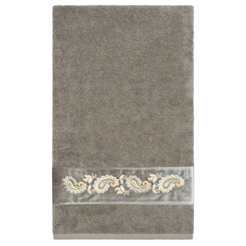  4 Piece 100% Turkish Cotton Towel Set, Dark Gray