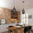 1-Light Cage Shade Pendant Lighting for Kitchen Island, Dining Room, Bedroom