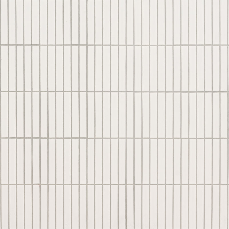 Carreau de mosaïque de plancher et de mur en porcelaine mate 12 po x 12 po, Silice blanche