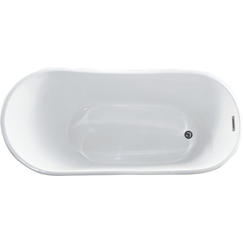 67" x 31.5" Freestanding Soaking Acrylic Bathtub