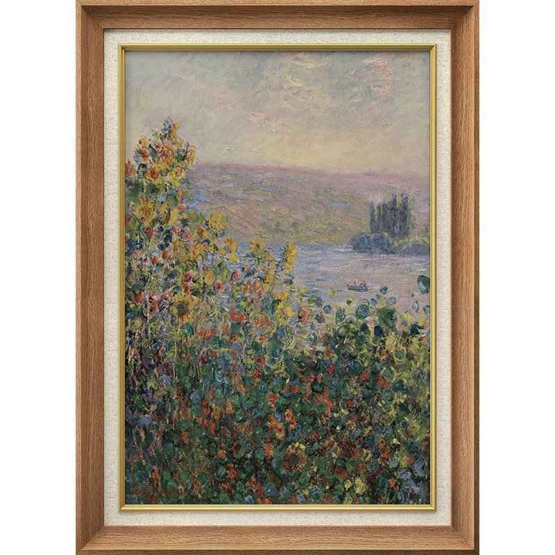 Flower Flower at Theuil par Claude Monet - Peinture sur toile à cadre unique, Naturel