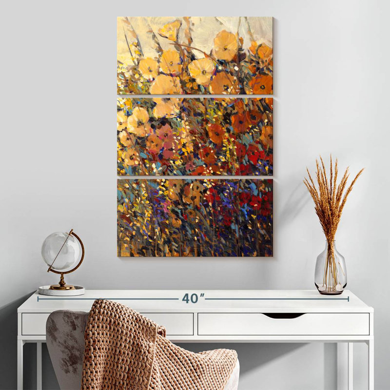Harnek, fleurs lumineuses et audacieuses II, H 32 po x l 20 po