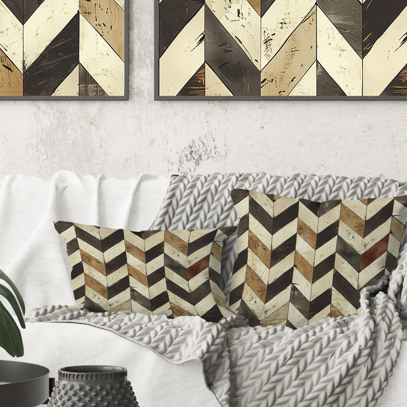 Coussin brun Mid-Century