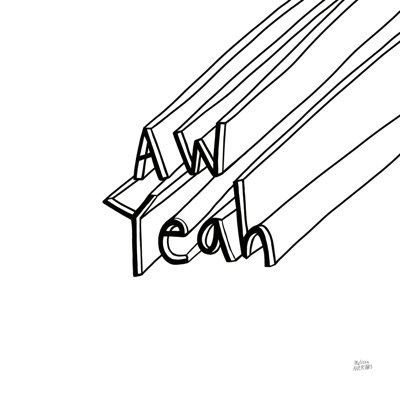 Cool Sayings II BW by Melissa Averinos - No Frame Print on Canvas