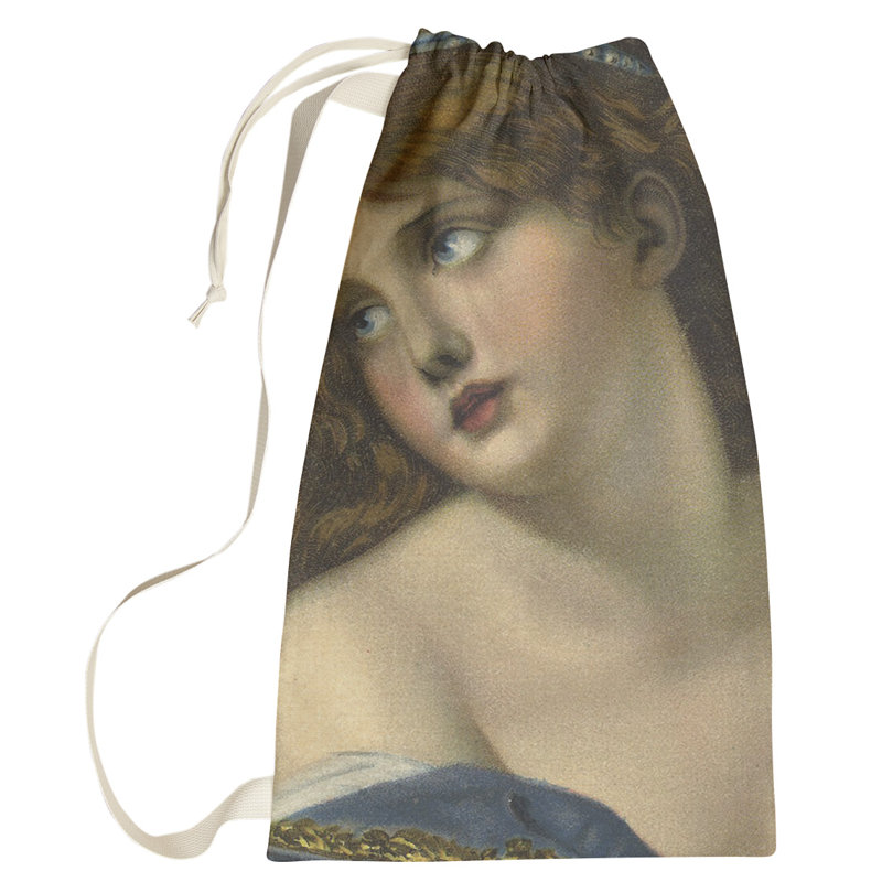 Ortis Fabric Laundry Bag with Handles, Small ( 64" H x 20" W x 1.5" D), Ivory