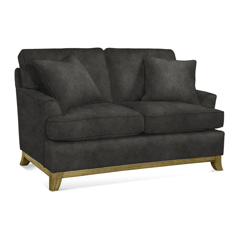 Oaks Way Loveseat, Navy Crypton Performance; 0822-61, Brass Finish