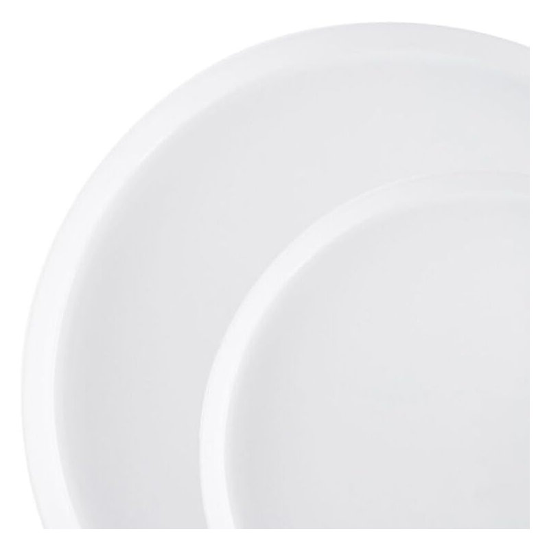 Assiettes à salade en plastique blanc 8 pouces, 90