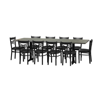 Grace 11-Piece Solid Wood Dining Set