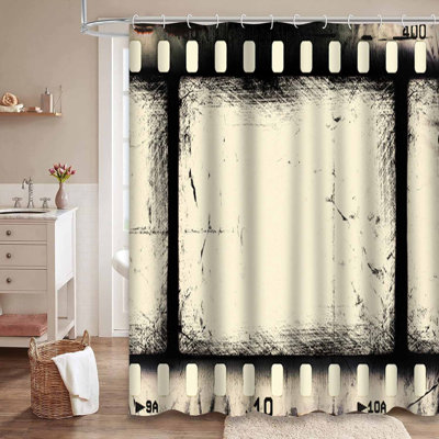 Grunge Cinema Vintage Film Retro Old Artistic Camera Scratches Strip Abstract with 12 Hooks