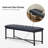 Anahli 50.5'' W Modern Genuine Leather Bench with Button-tufted and Metal Legs-576891784