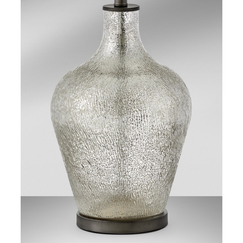 Crotone 31 in. Gunmetal and Mercury Glass Table Lamp