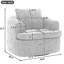 Chaise pivotante 360 avec double couche de confort et dossier tendance pour se détendre dans le salon.