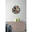Horloge murale Terrazzo, motif de pierre moderne, décor en verre trempé pour la cuisine, montre mosaïque colorée, idée de cadeau de pendaison de crémaillère unique-143097657-143097656