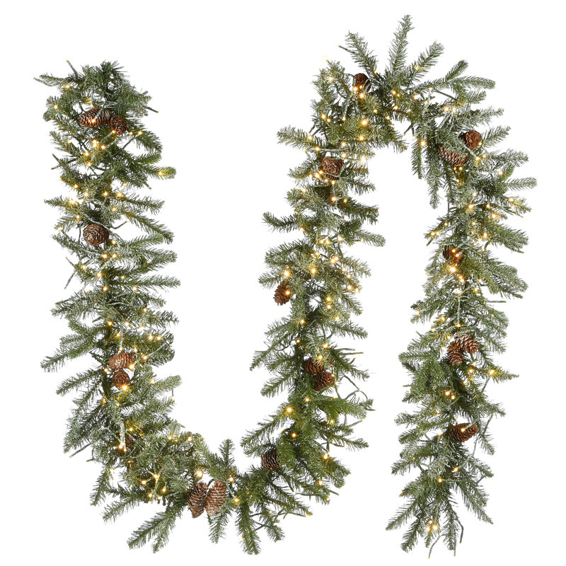 108'' in. Lighted Faux Spruce Garland