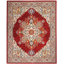 Tapis rouge / ivoire en laine Goncalo-1533186959
