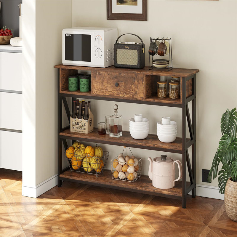 Alhanouf 10cm Console Table, Brown/Black
