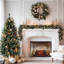 Couronnes de Noël pré-éclairées décoratives pour la porte d'entrée