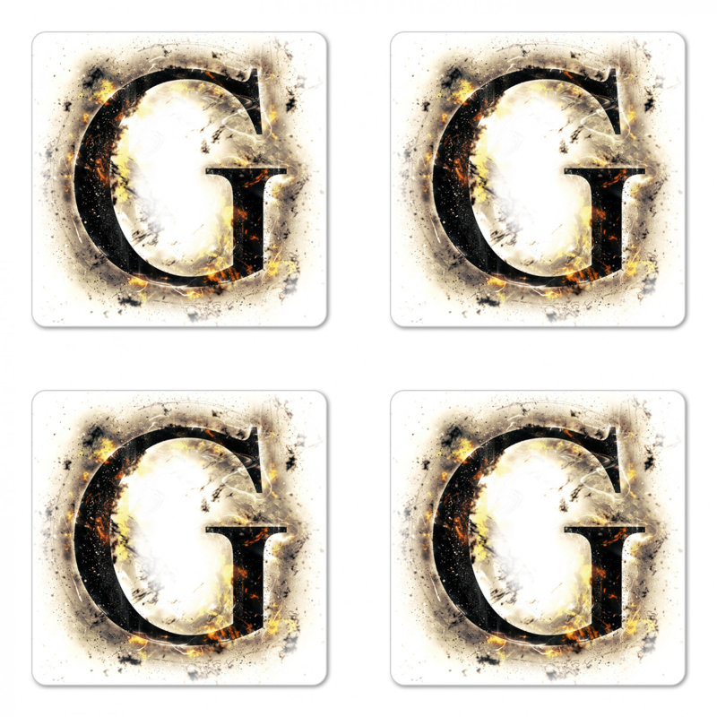 Lettre g sous-verre