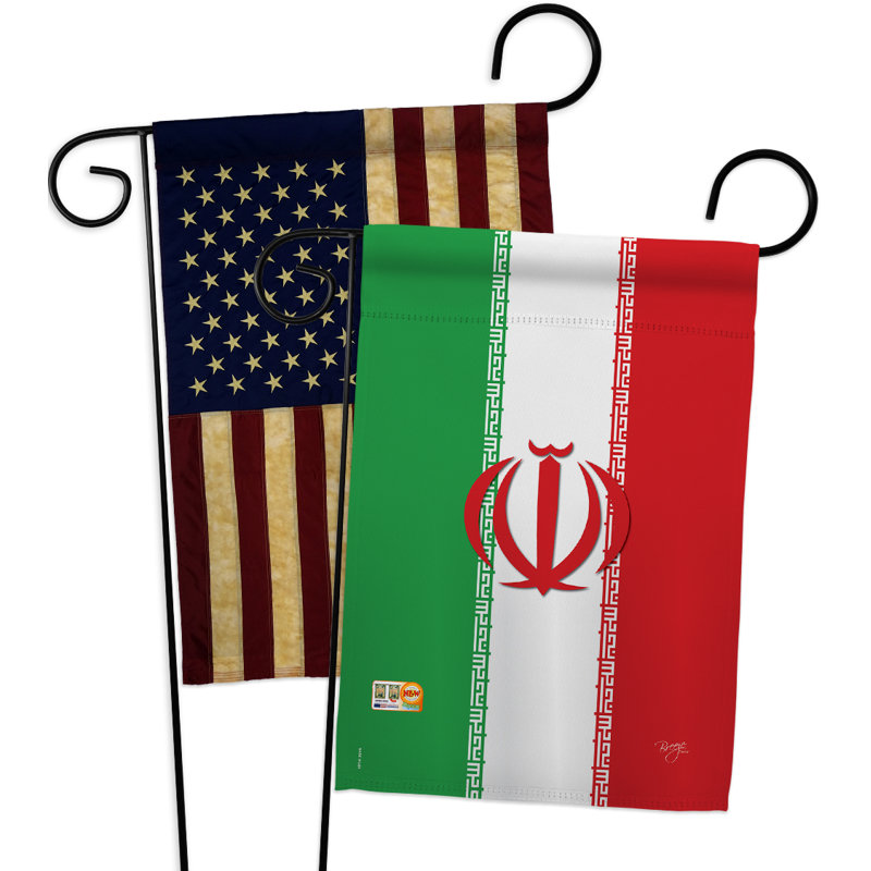 Ensemble de drapeaux décoratifs 2 pièces en polyester 2 faces 19 x 13 po d’iran impressions