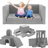 Non-Toxic Kids Modular Play Couch, 12-Piece Convertible Foam Sofa with Removable Covers, Safe Playroom Floor Cushion for Toddlers and Children-1428880548-1428880554