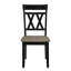 Ensemble de 2 chaises d'appoint, style classique, fini noir antique, largeur du produit : 56 cm, hauteur du siège : 46 cm