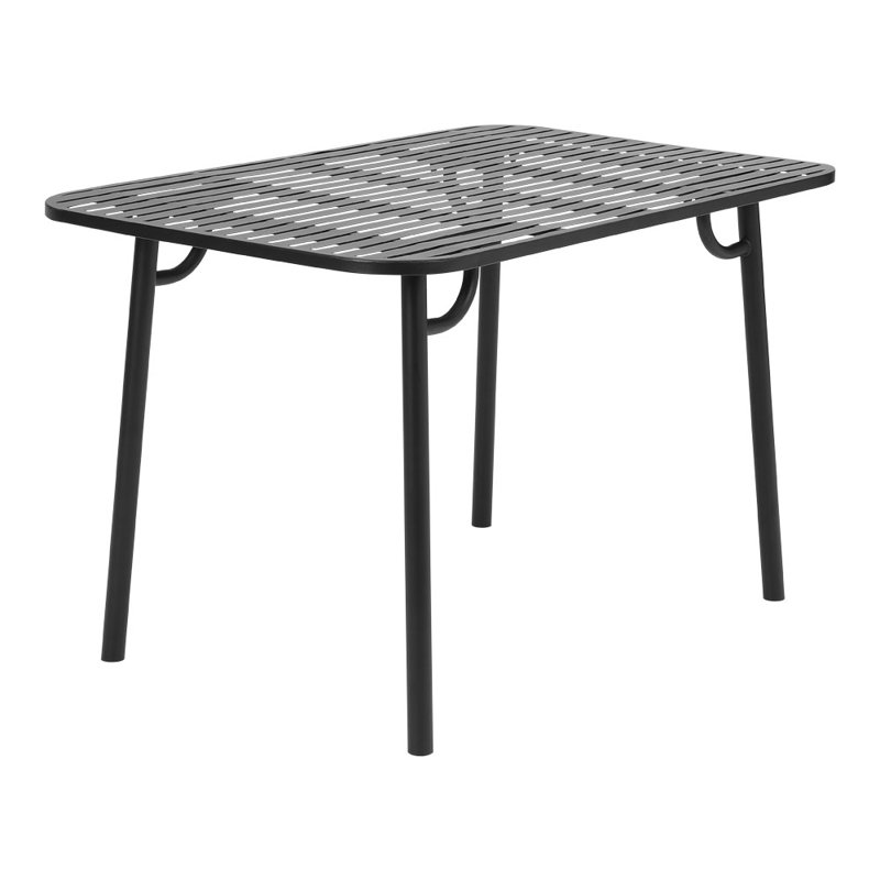 Carmedie Outdoor Garden Metal Table, 75cm H x 120cm L x 80cm W