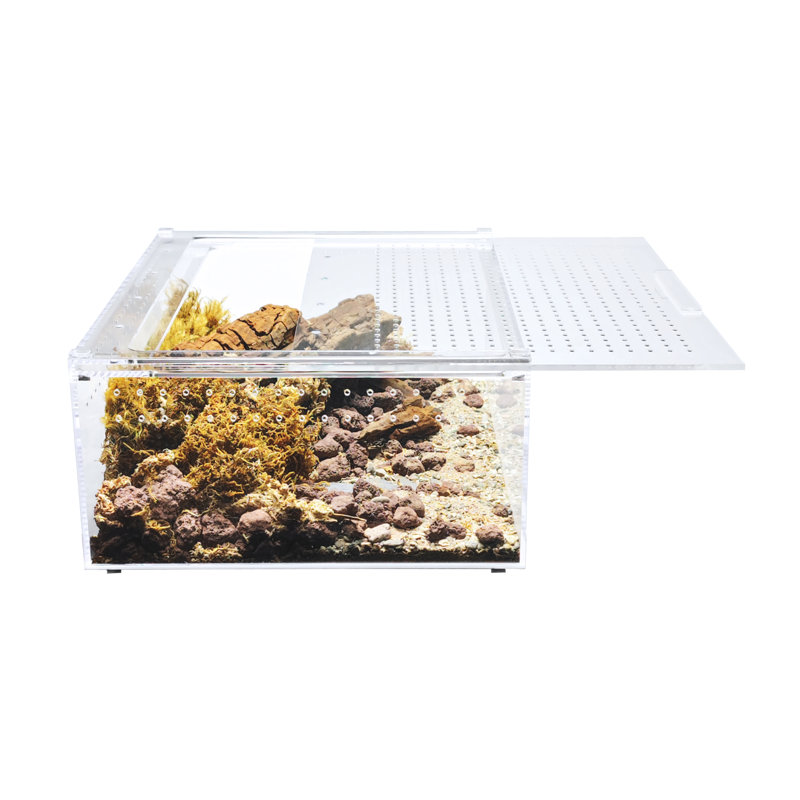 Acrylic Reptile Terrarium, 5 Gallon - 6"H x 16"W x 12"D