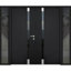 Porte d'entrée extérieure double prémontée en aluminium Cynex 6777, verre clair miroir noir, style moderne, peinte (L 183 x H 203 cm), ouverture à droite vers l'intérieur
