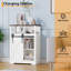 Farmhouse Freestanding Storage Cabinet with Sliding Barn Door and 3 Drawers in White for Bathrooms and Entryways