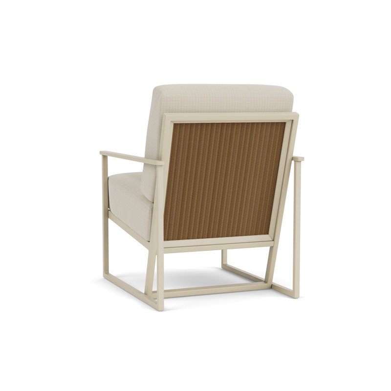 Summit Outdoor Lounge Chair, Linen, Hickory, Beach Natural