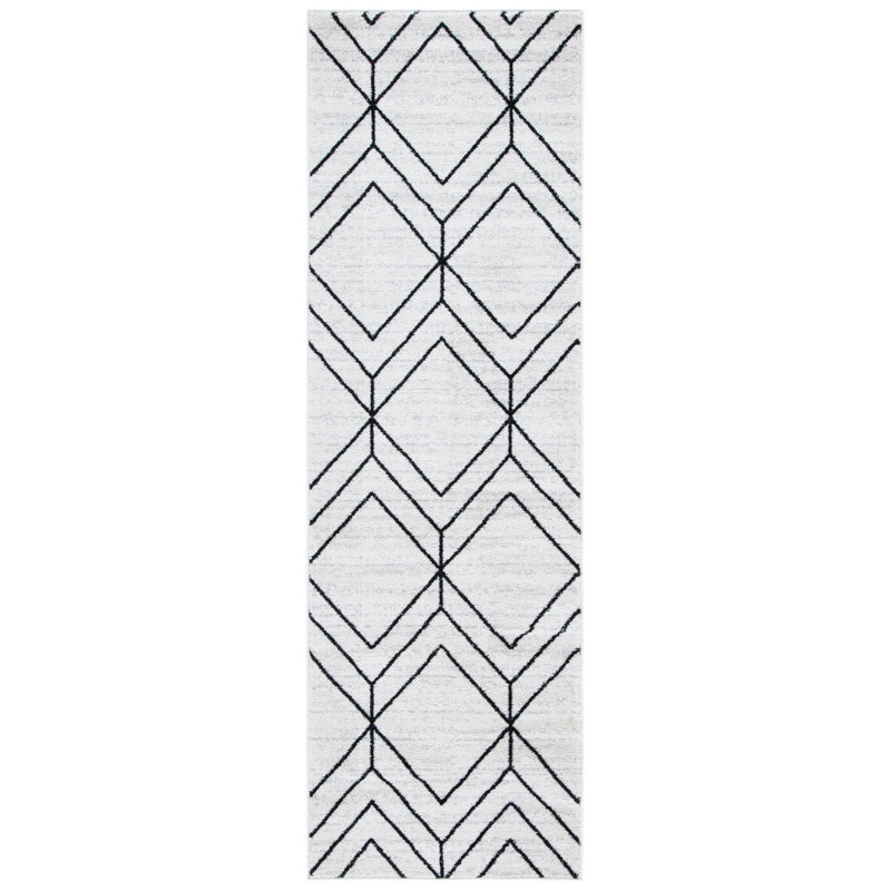 Tapis géométrique Marrufo Performance, Tapis de couloir 2 pi 6 po x 6 pi
