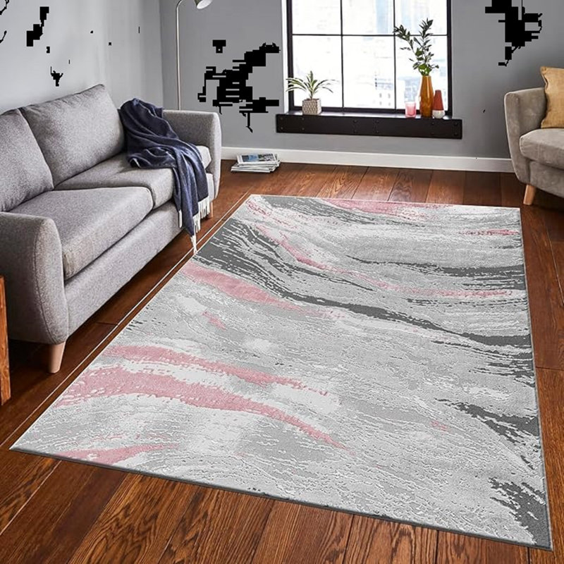 Abstract Shag Area Rug, Rectangle 160 x 230 cm