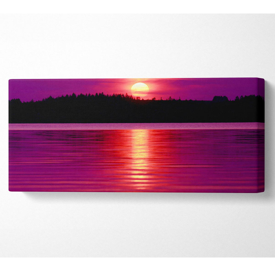 Pink Lake Reflections - Wrapped Canvas Kunstdrucke