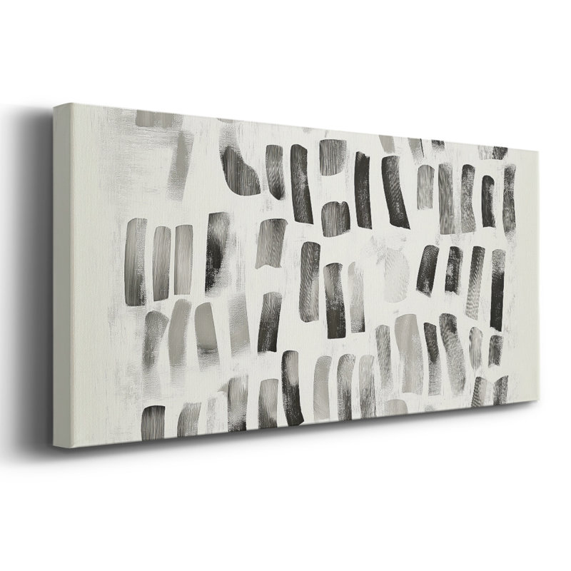 Série abstraite - DLVI - Toile tendue avec châssis - Prêt à accrocher, H 20 po x l 50 po
