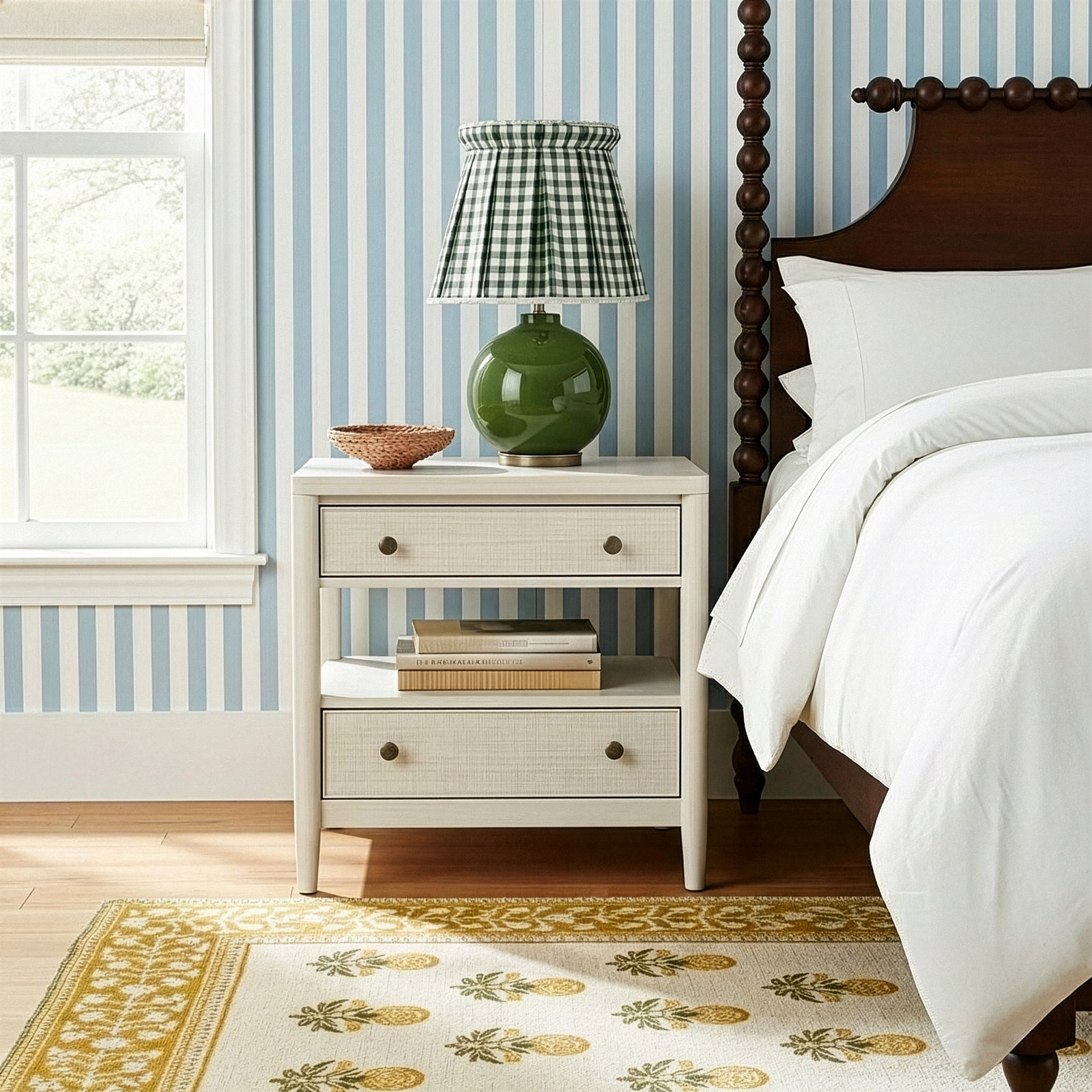 Shannen 2-Drawer Oak Nightstand