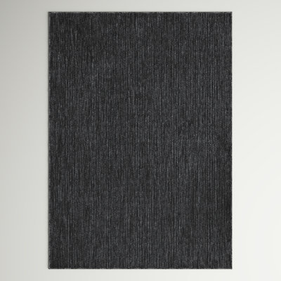 Tapis intérieur / extérieur anthracite tissé à plat Iyana
