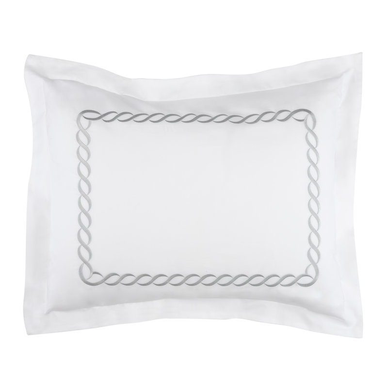 Lisbeth Classic Cotton Blend Sham, Standard/Twin, Silver