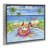 Santa with Pool Float Canvas Wall Art by Paul Brent