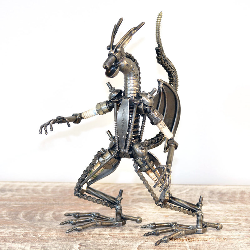 Figurine en métal à débris dragon Ashmont