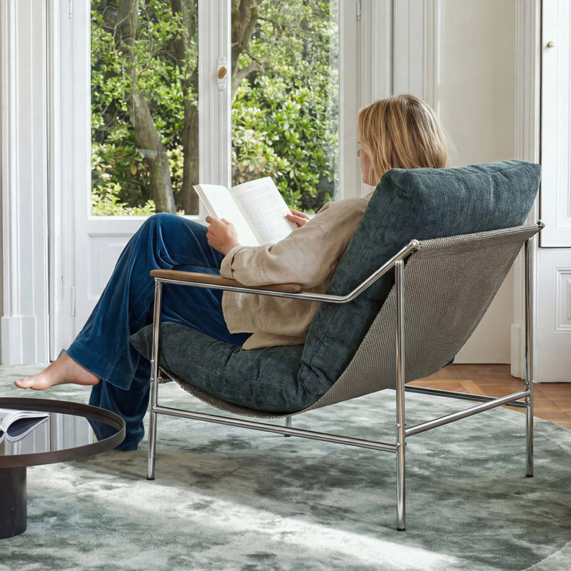 Fauteuil d'appoint Mid-Century moderne - vert