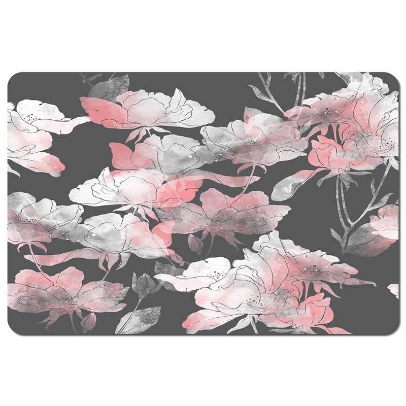 Ackermanville Polyester-Coated Hardboard Floral Rectangle Placemat