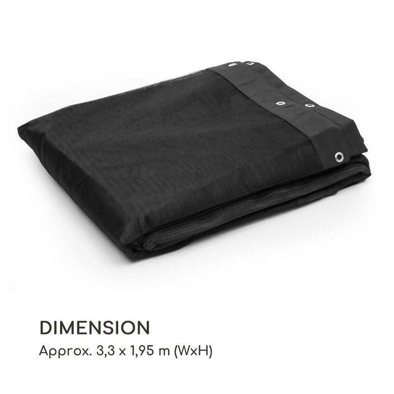 Blumfeldt Black Fabric Side Wall for Gazebo