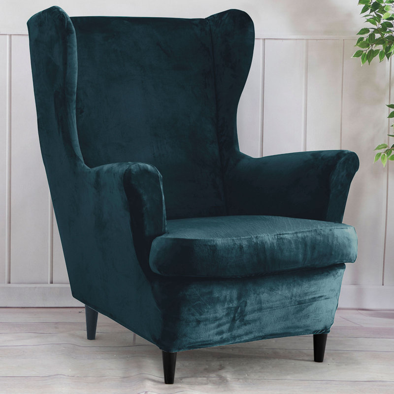 Housse pour fauteuil à coussins en T, Mélange de polyester vert