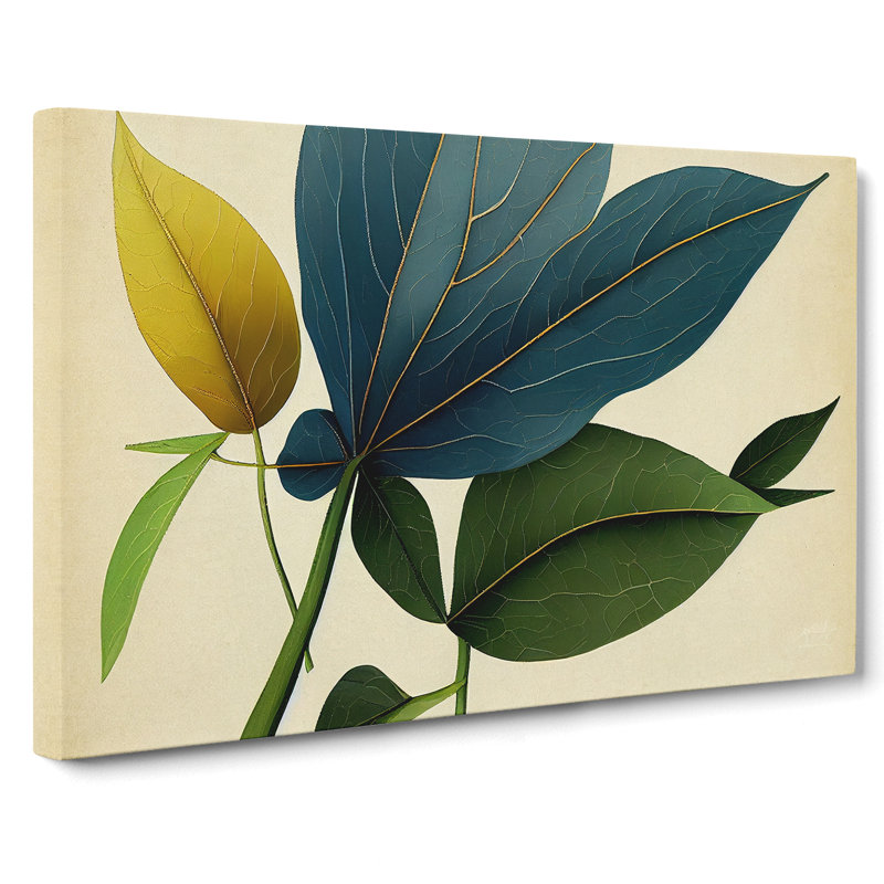 Inspirational Leaf - Wrapped Canvas Print, 35cm H x 50cm W x 3cm D
