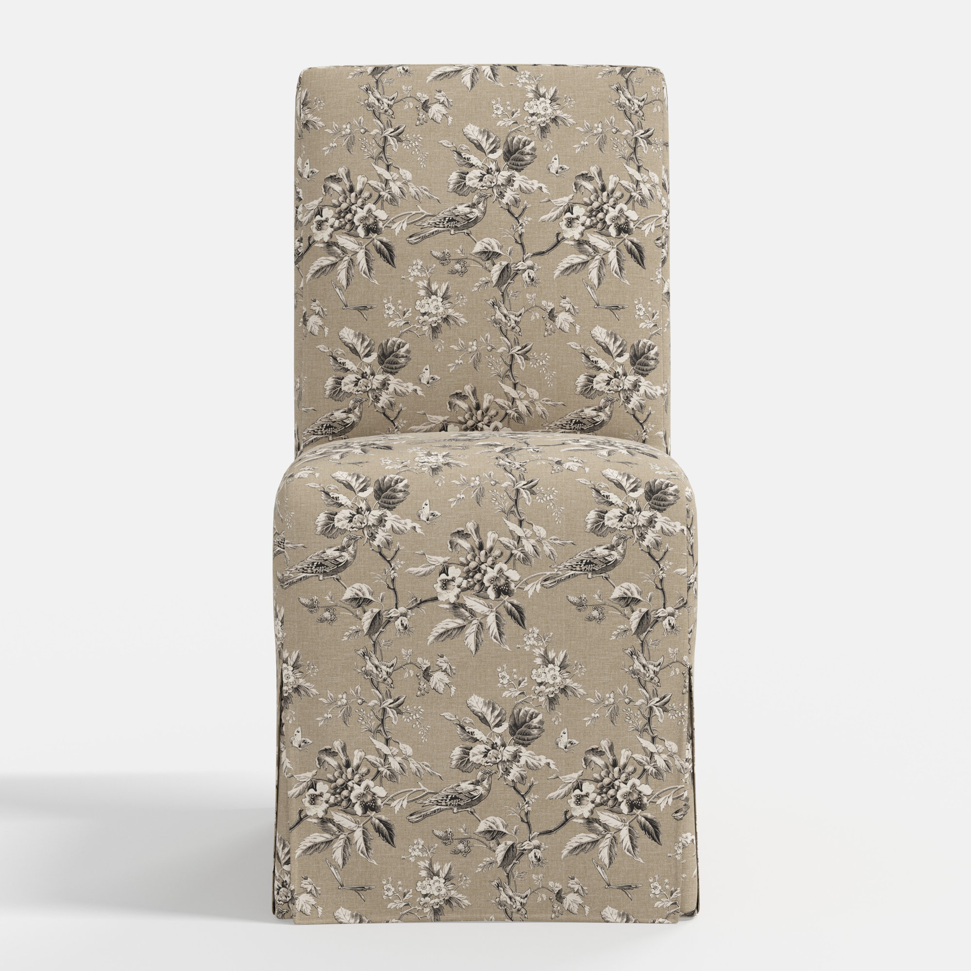 Stoffer Home x Cloth and Co. Lindy Dining Chair, Michigan Bird Toile Sand