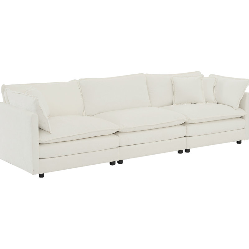 Canapé modulaire en chenille respirant avec zone de confort haute et modulaire stable